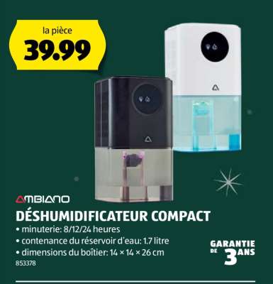 DÉSHUMIDIFICATEUR COMPACT