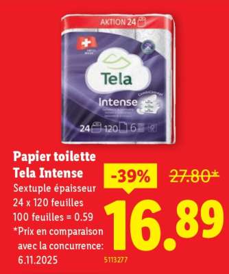 Papier toilette Tela Intense