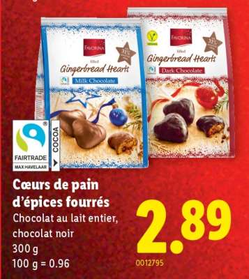 Cœurs de pain d'épices fourrés