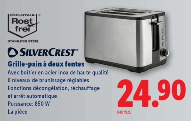 SilverCrest Grille-pain à deux fentes