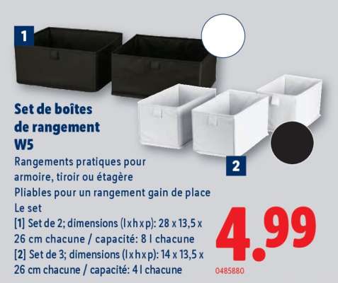 Set de boîtes de rangement W5