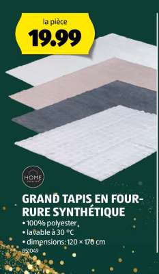 GRAND TAPIS EN FOURRURE SYNTHÉTIQUE