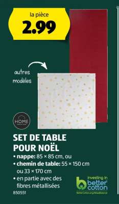 SET DE TABLE POUR NOËL