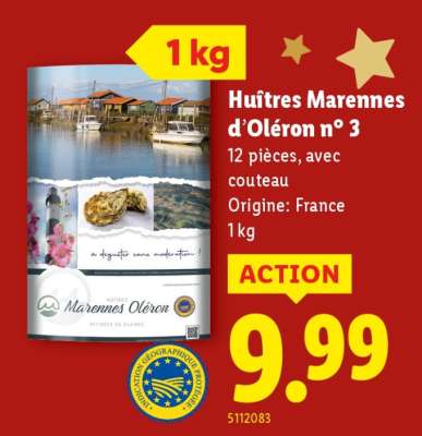 Huîtres Marennes d'Oléron n° 3