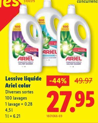Lessive liquide Ariel color