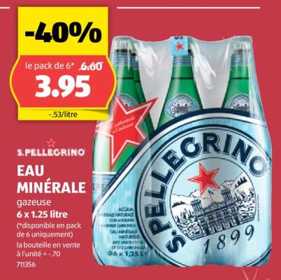 S.PELLEGRINO EAU MINÉRALE gazeuse