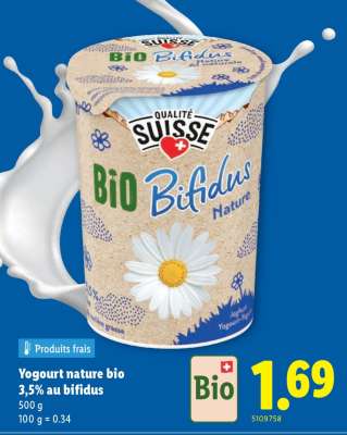 Yogourt nature bio 3,5% au bifidus