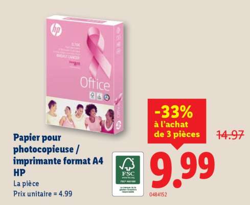 Papier pour photocopieuse / imprimante format A4 HP