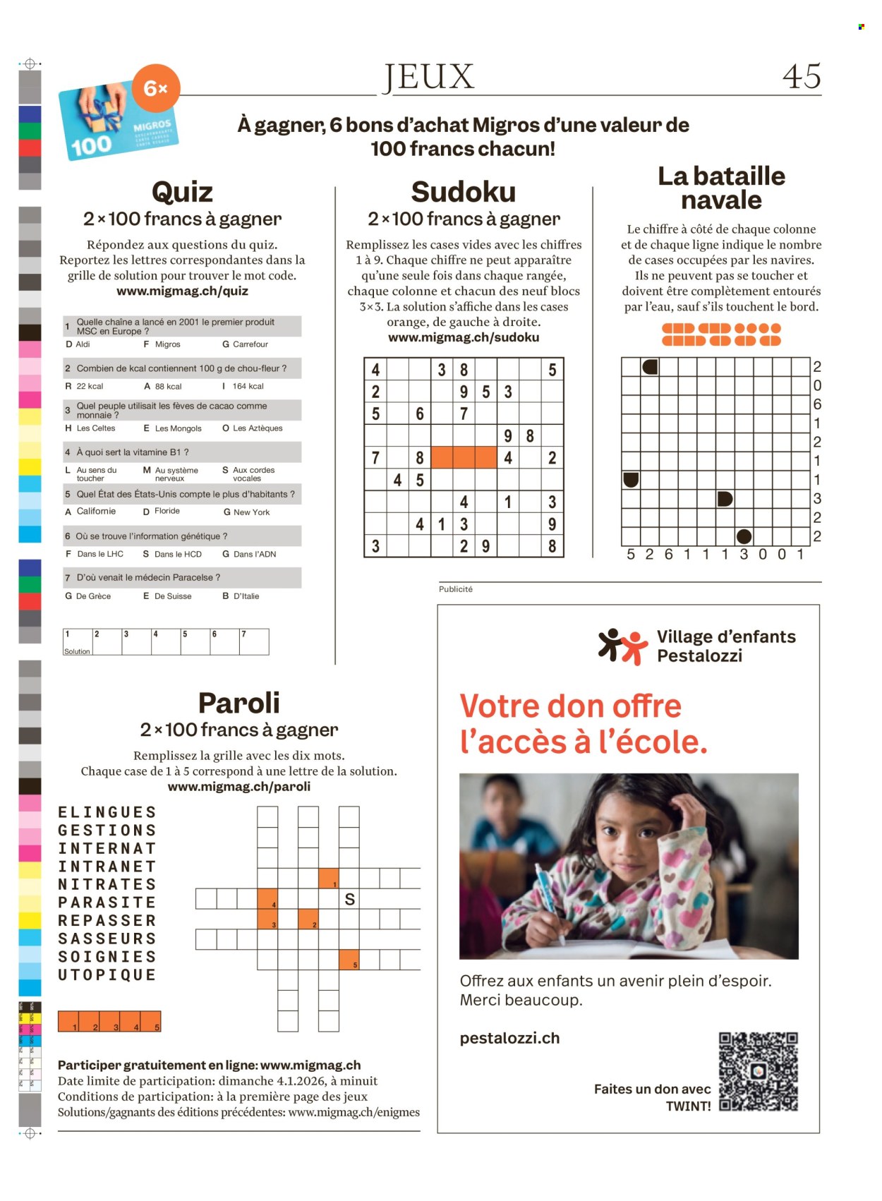 Catalogue Migros - 30.12.2025 - 5.1.2026. Page 45. Page 45