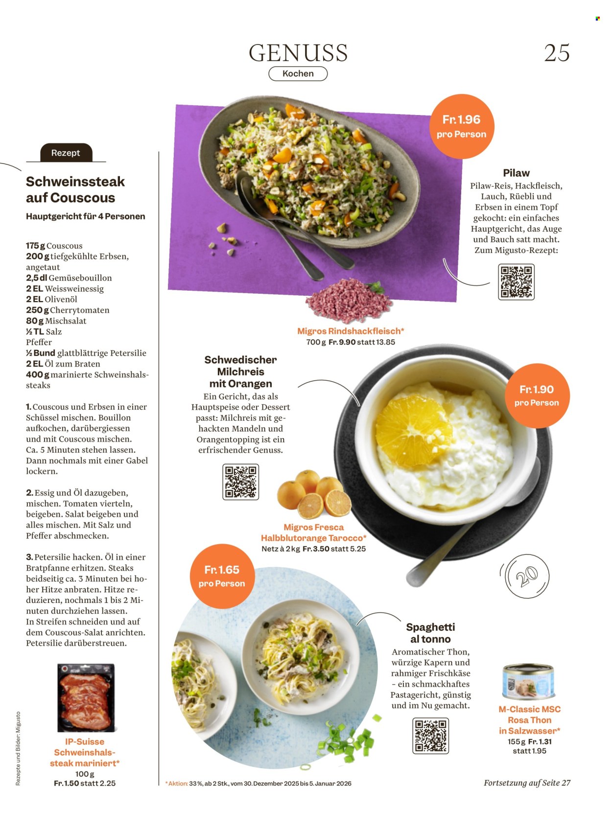 Catalogue Migros - 30.12.2025 - 5.1.2026. Page 25. Page 25
