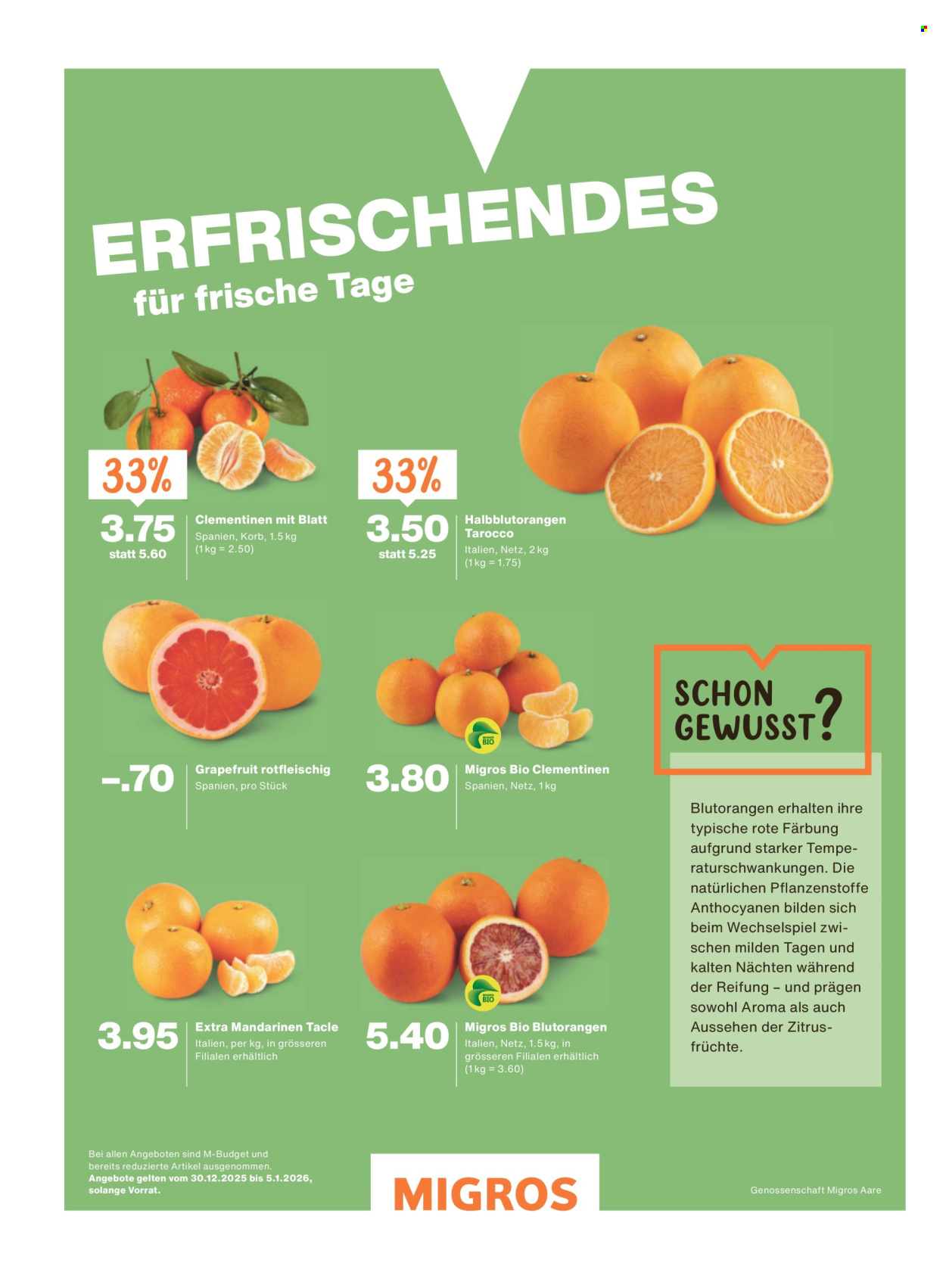 Catalogue Migros - 30.12.2025 - 5.1.2026. Page 32. Page 32