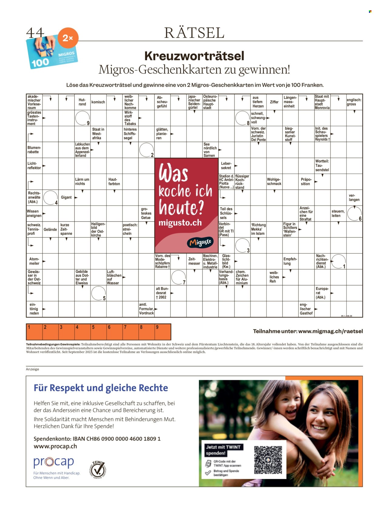 Catalogue Migros - 30.12.2025 - 5.1.2026. Page 44. Page 44