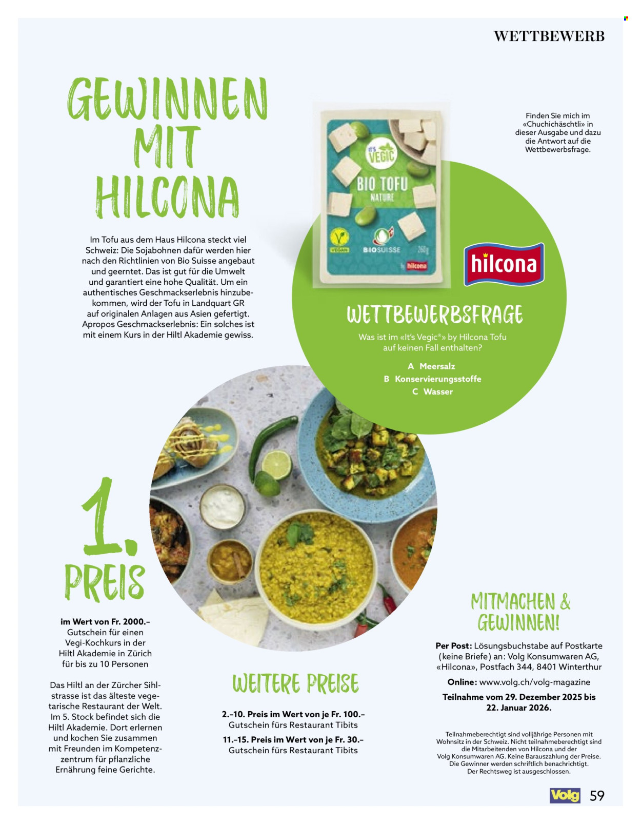 Catalogue Volg - 1.1.2026 - 31.1.2026. Page 59. Page 59