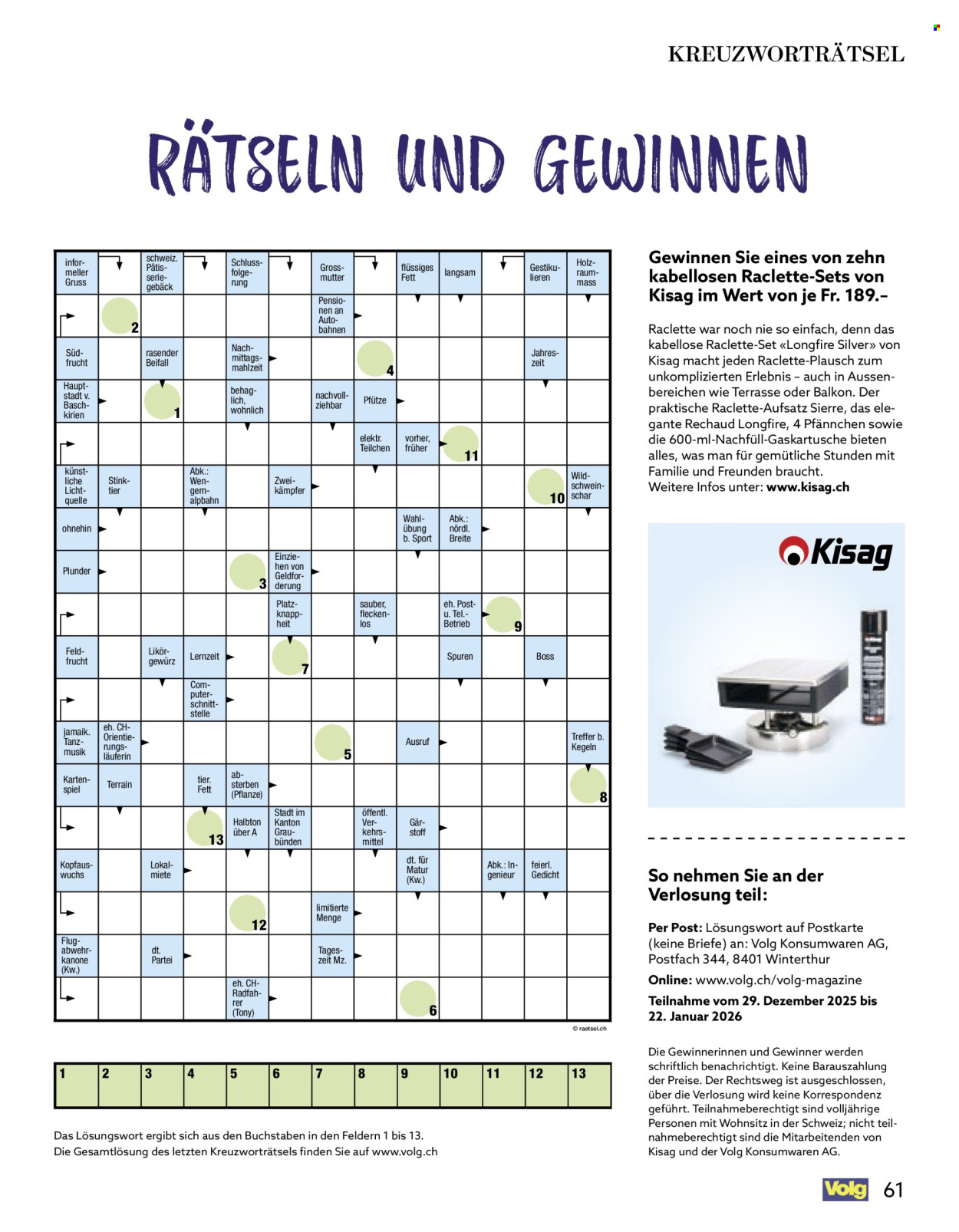 Catalogue Volg - 1.1.2026 - 31.1.2026. Page 61. Page 61