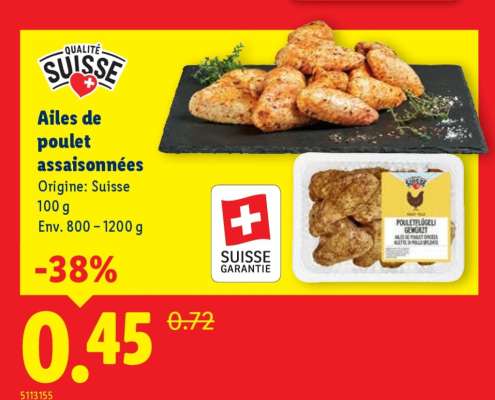 Ailes de poulet assaisonnées