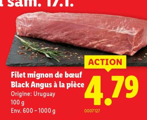 Filet mignon de bœuf Black Angus à la pièce