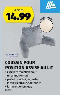 COUSSIN POUR POSITION ASSISE AU LIT