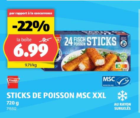 STICKS DE POISSON MSC XXL