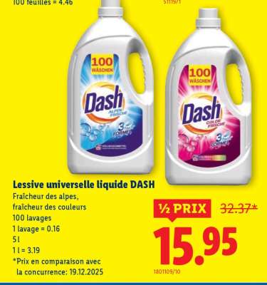 Lessive universelle liquide DASH