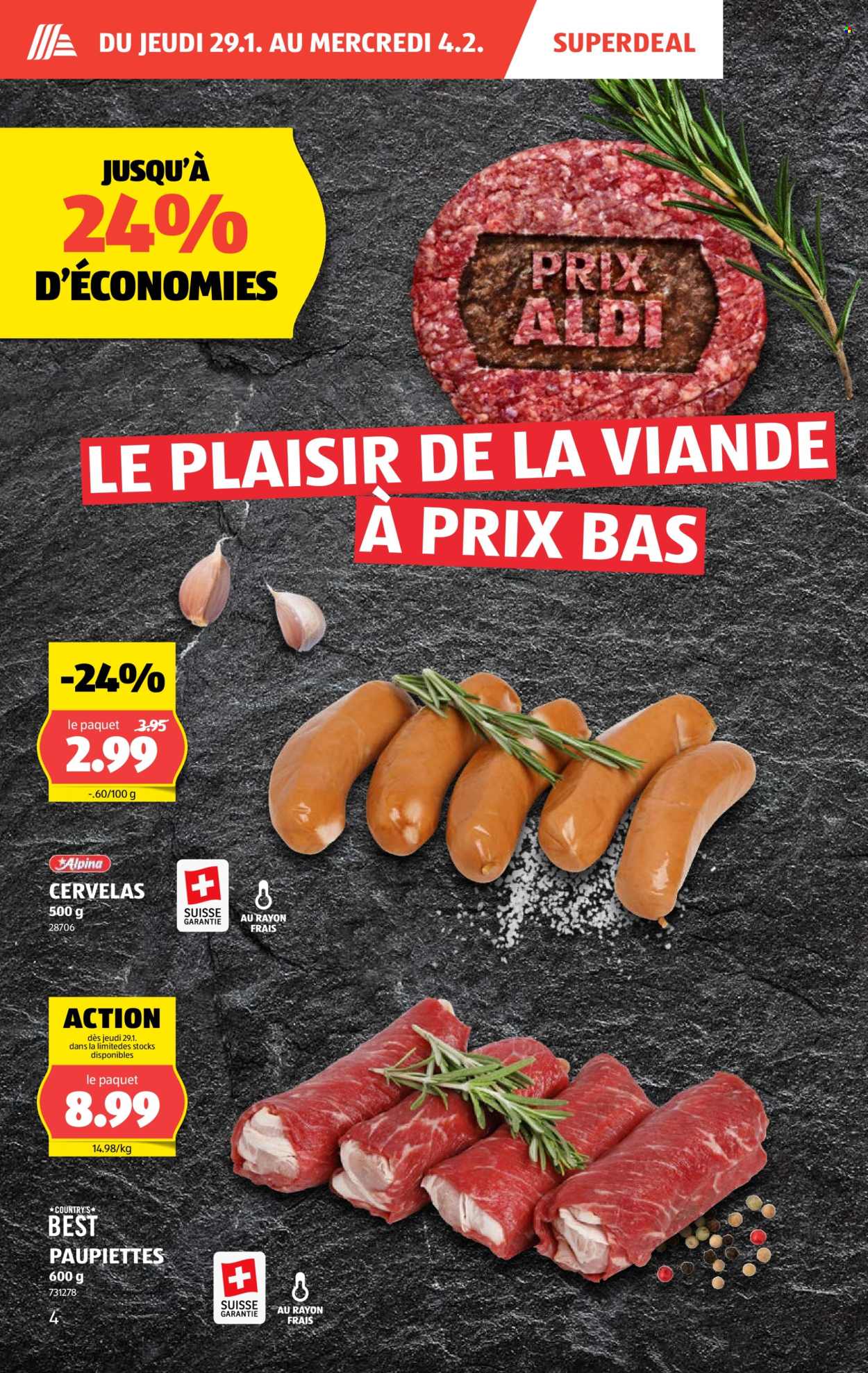 Catalogue Aldi - 29.1.2026 - 4.2.2026. Page 4. Page 4