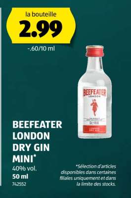 BEEFEATER LONDON DRY GIN MINI
