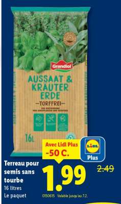 Terreau pour semis sans tourbe