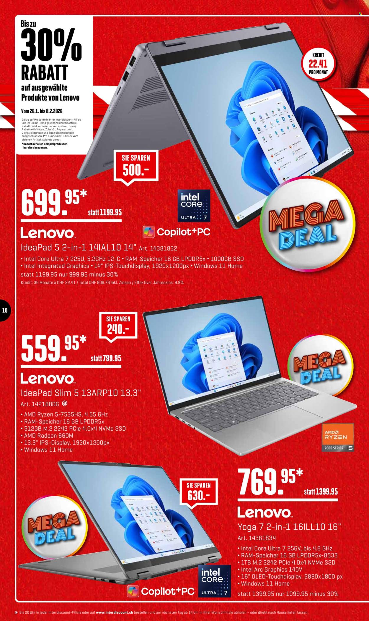 Catalogue Interdiscount - 26.1.2026 - 8.2.2026. Page 10. Page 10