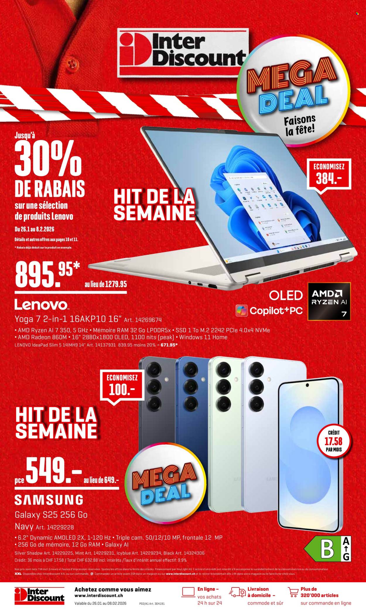 Catalogue Interdiscount - 26.1.2026 - 8.2.2026. Page 1. Page 1