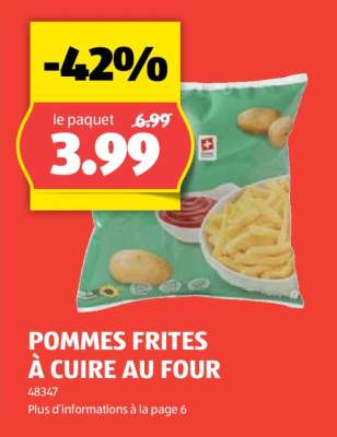 Pommes Frites à Cuire au Four