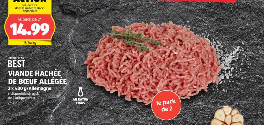 BEST VIANDE HACHÉE DE BŒUF ALLÉGÉE