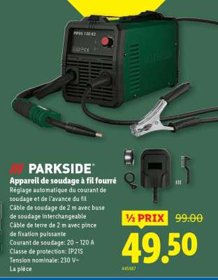 PARKSIDE Appareil de soudage à fil fourré