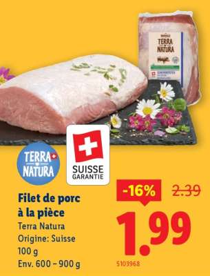 Filet de porc à la pièce