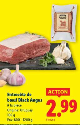 Entrecôte de bœuf Black Angus