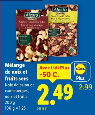 Mélange de noix et fruits secs