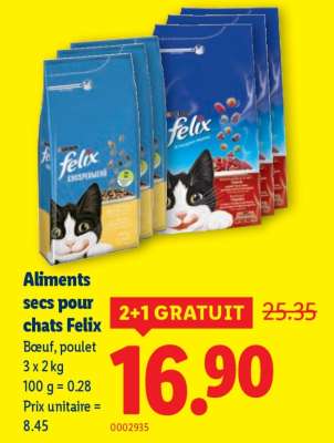 Aliments secs pour chats Felix