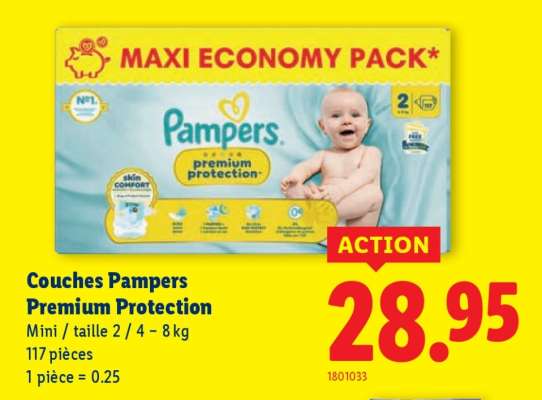 Couches Pampers Premium Protection