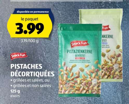 Snack Fun Pistaches Décortiquées