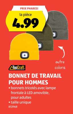 BONNET DE TRAVAIL POUR HOMMES