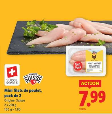 Mini filets de poulet, pack de 2