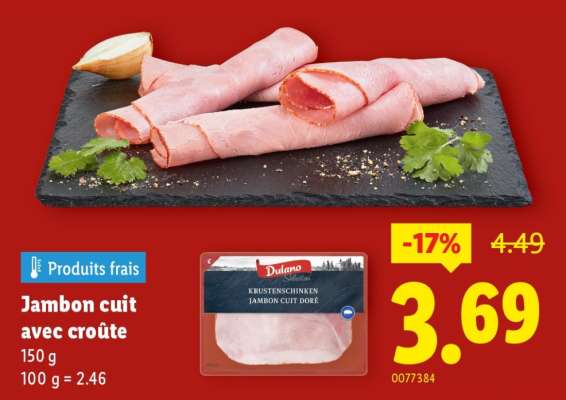 Jambon cuit avec croûte