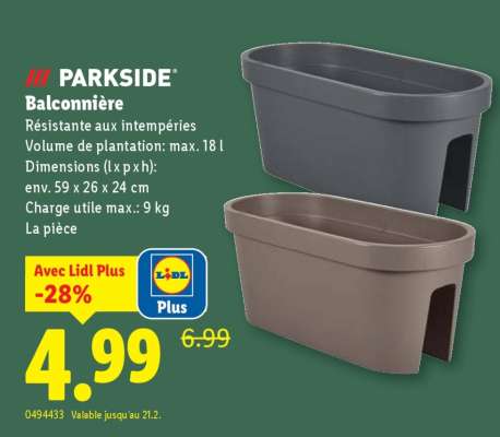 PARKSIDE Balconnière