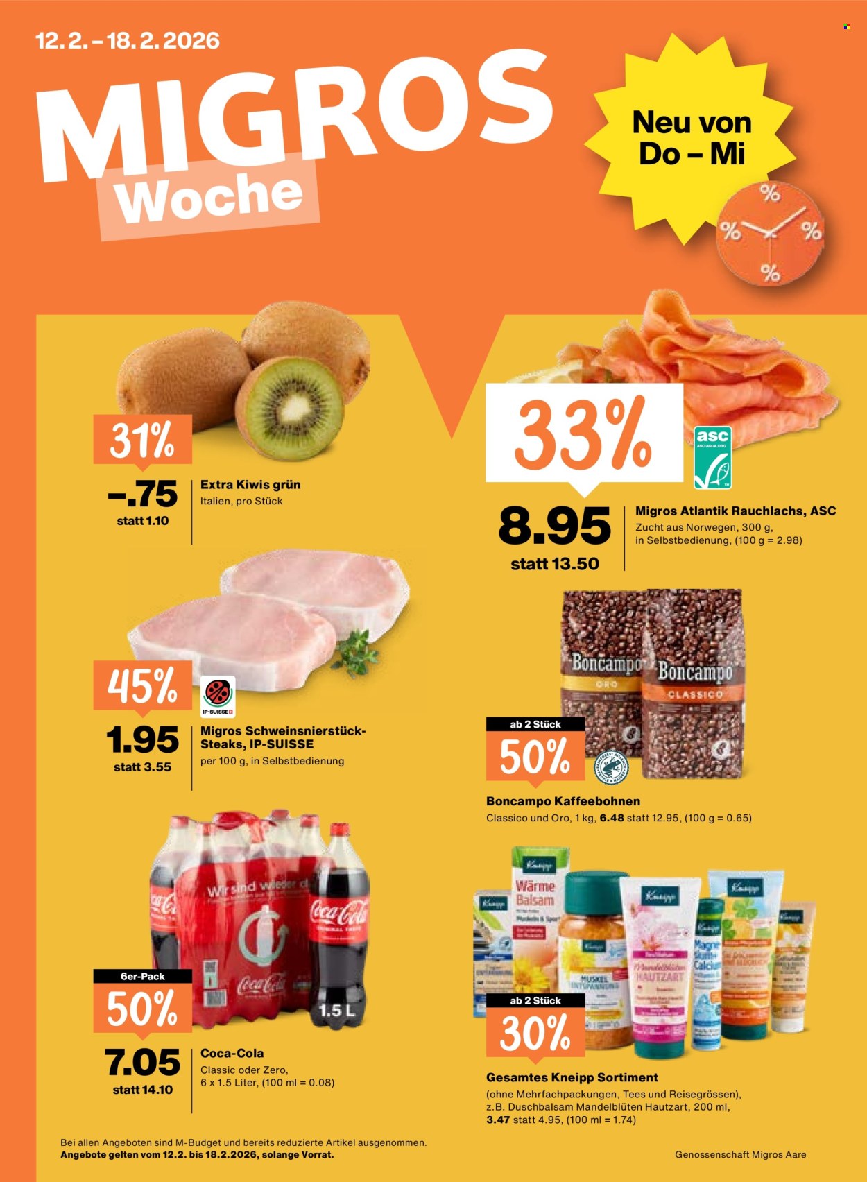 Catalogue Migros - 12.2.2026 - 18.2.2026. Page 1. Page 1