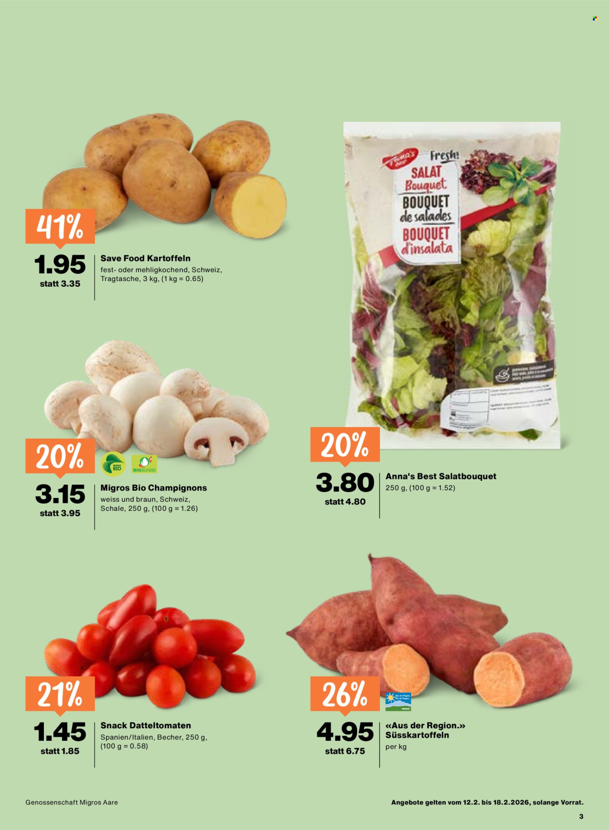 Catalogue Migros - 12.2.2026 - 18.2.2026. Page 3. Page 3