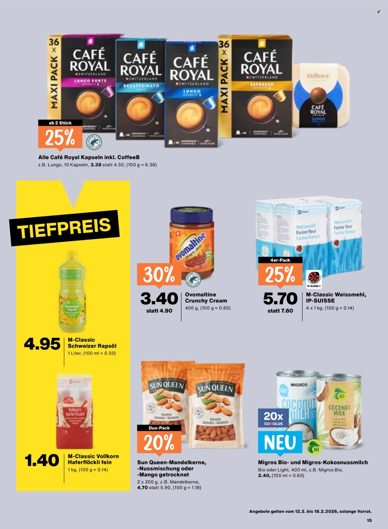 Catalogue Migros - 12.2.2026 - 18.2.2026. Page 15. Page 15
