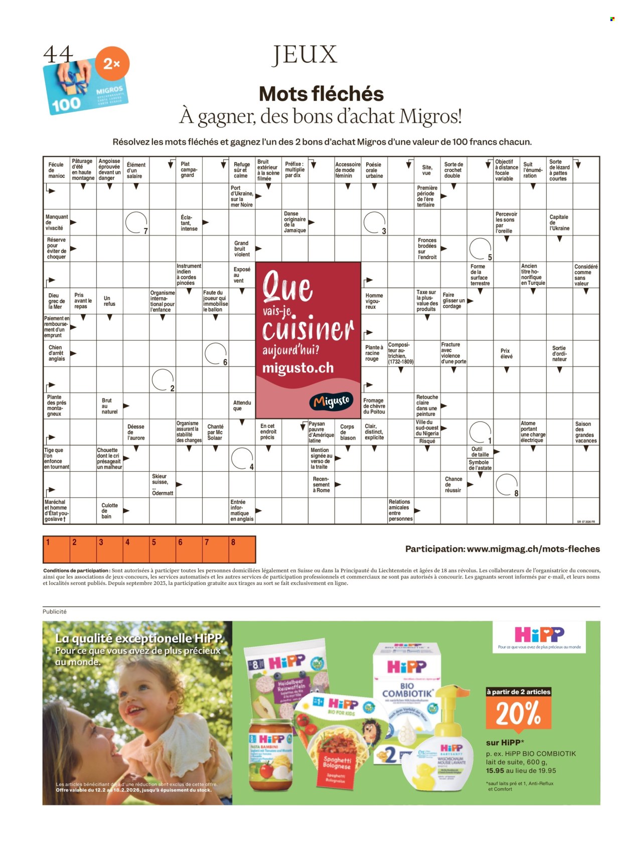 Catalogue Migros - 11.2.2026 - 19.2.2026. Page 44. Page 44