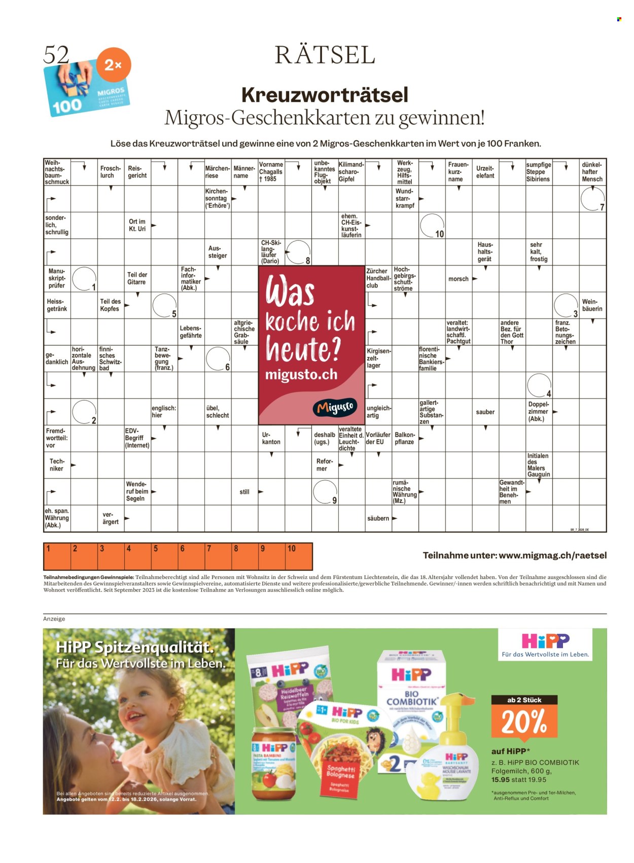 Catalogue Migros - 11.2.2026 - 19.2.2026. Page 52. Page 52