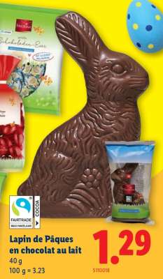 Lapin de Pâques en chocolat au lait