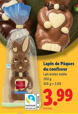 Lapin de Pâques du confiseur