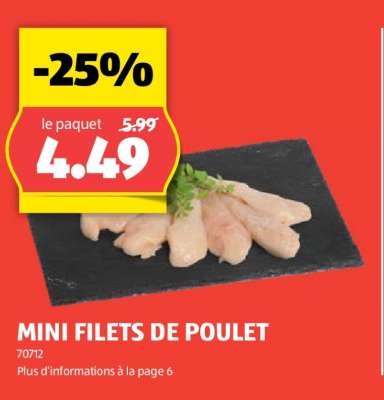 Mini filets de poulet