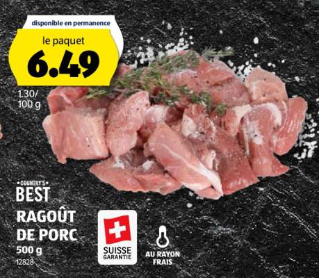 COUNTRY'S BEST RAGOÛT DE PORC